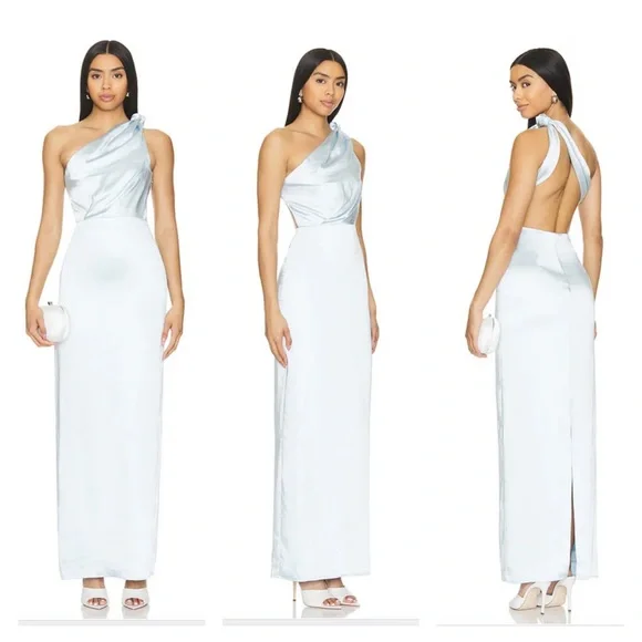 Revolve Lovers + Friends Bella Gown in Baby Blue - Picture 1 of 10